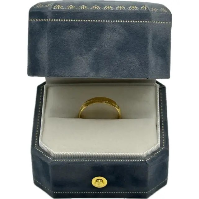 Custom Wedding Ring Box Lake Blue Velvet | Jewelry Packaging Wholesale – Richpack - custom wedding ring box​ 5