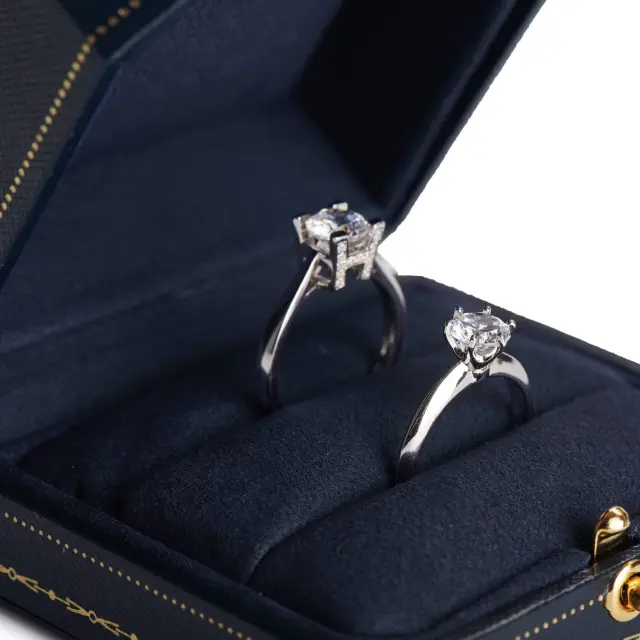 Blue Leather Engagement Ring Boxes | Jewelry Packaging Wholesale – Richpack - engagement ring boxes 2