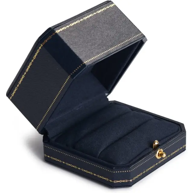 Blue Leather Engagement Ring Boxes | Jewelry Packaging Wholesale – Richpack - engagement ring boxes 4