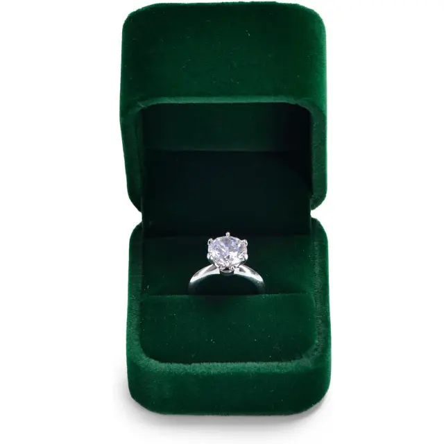 Green Velvet Ring Box | Custom Ring Packaging Wholesale – Richpack - green velvet ring box 2