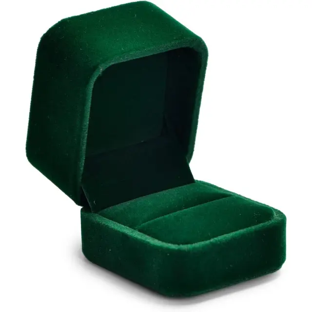 Green Velvet Ring Box | Custom Ring Packaging Wholesale – Richpack - green velvet ring box 5