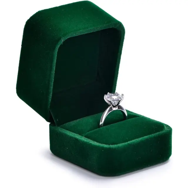 Green Velvet Ring Box | Custom Ring Packaging Wholesale – Richpack - green velvet ring box1