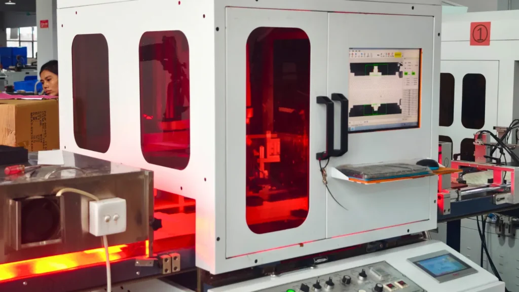 industrial machinery in a manufacturing facility