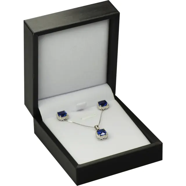 Jewelry Box with Necklace | Black PU Leather Necklace Box – Richpack - jewelry box with necklace