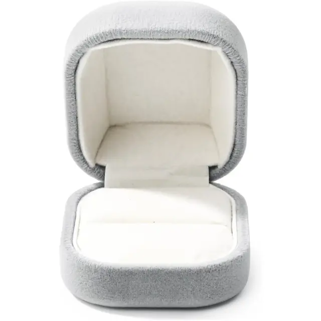 Vintage Velvet Ring Box | Grey Custom Jewelry Packaging | Wholesale Ring Box – Richpack - vintage velvet ring box 4