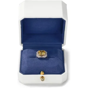 Bridal Ring Boxes | Premium White Leather and Lined With Luxurious Blue Velvet – Richpack - ​bridal ring boxes 1