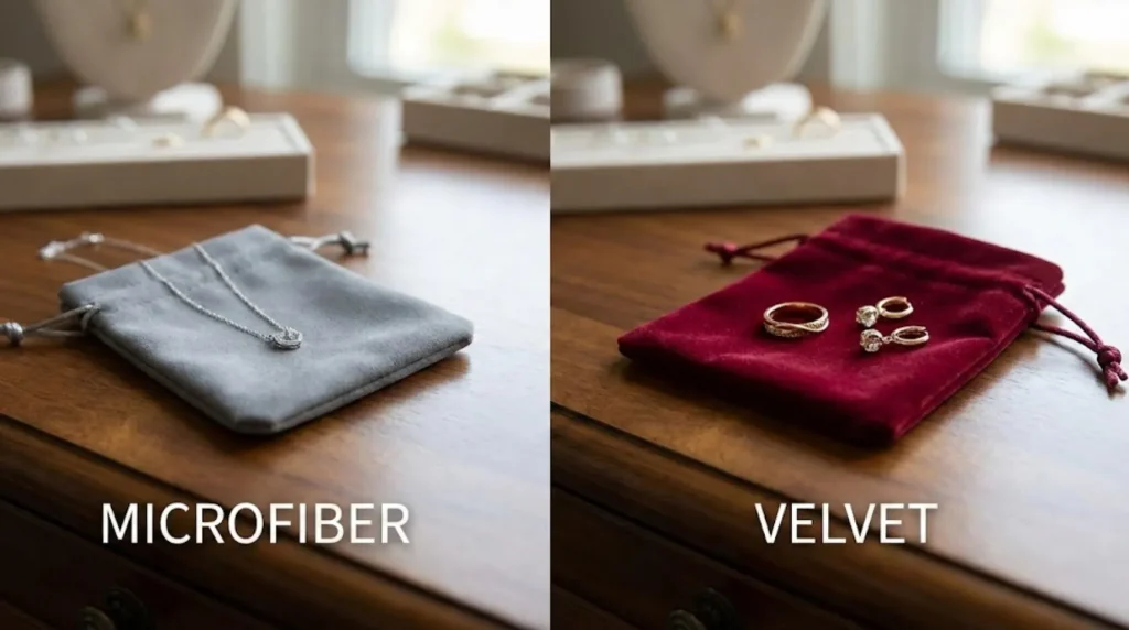 Microfiber vs. Velvet Jewelry Pouches: Which is Best for Your Brand? (2026 Guide) - 2