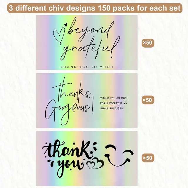 Thank You Cards Bulk | Represent Your Enthusiasm to Thank Customers and Leaves Your Customers Good Impression | Richpack Wholesale - Thank You Cards Bulk 3