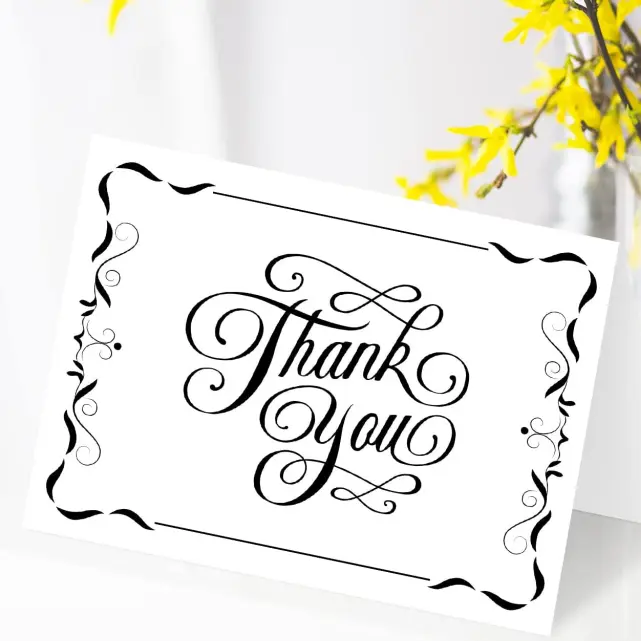 Birthday Thank You Cards – Elegant Fold Over Greetings for Wedding, Christmas, Valentine’s,  Anniversary – Blank Inside | Richpack Wholesale - birthday thank you cards 2