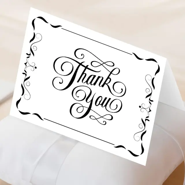 Birthday Thank You Cards – Elegant Fold Over Greetings for Wedding, Christmas, Valentine’s,  Anniversary – Blank Inside | Richpack Wholesale - birthday thank you cards 3