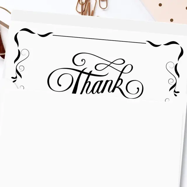 Birthday Thank You Cards – Elegant Fold Over Greetings for Wedding, Christmas, Valentine’s,  Anniversary – Blank Inside | Richpack Wholesale - birthday thank you cards 4