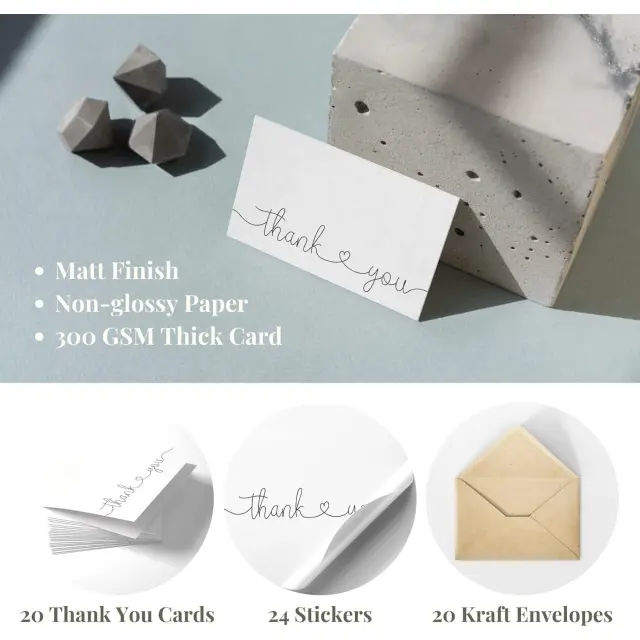 Card Thank You Card | Solid Premium Paper Stock | Professional Jewelry Inserts | Richpack Wholesale - card thank you card​ 2