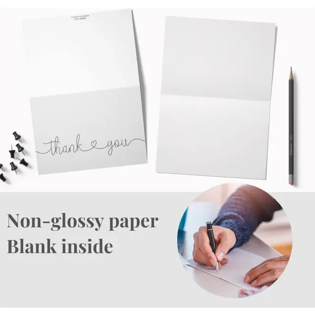 Card Thank You Card | Solid Premium Paper Stock | Professional Jewelry Inserts | Richpack Wholesale - card thank you card​ 3