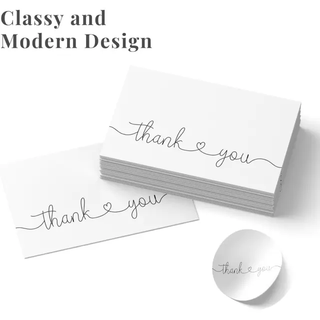 Card Thank You Card | Solid Premium Paper Stock | Professional Jewelry Inserts | Richpack Wholesale - card thank you card​ 5