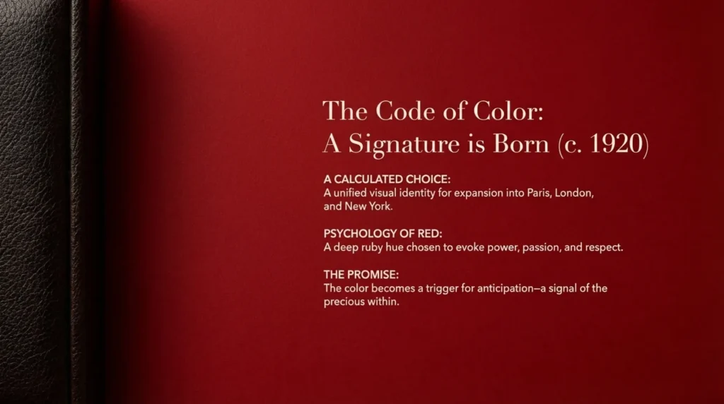cartier red box code of color signature 1920