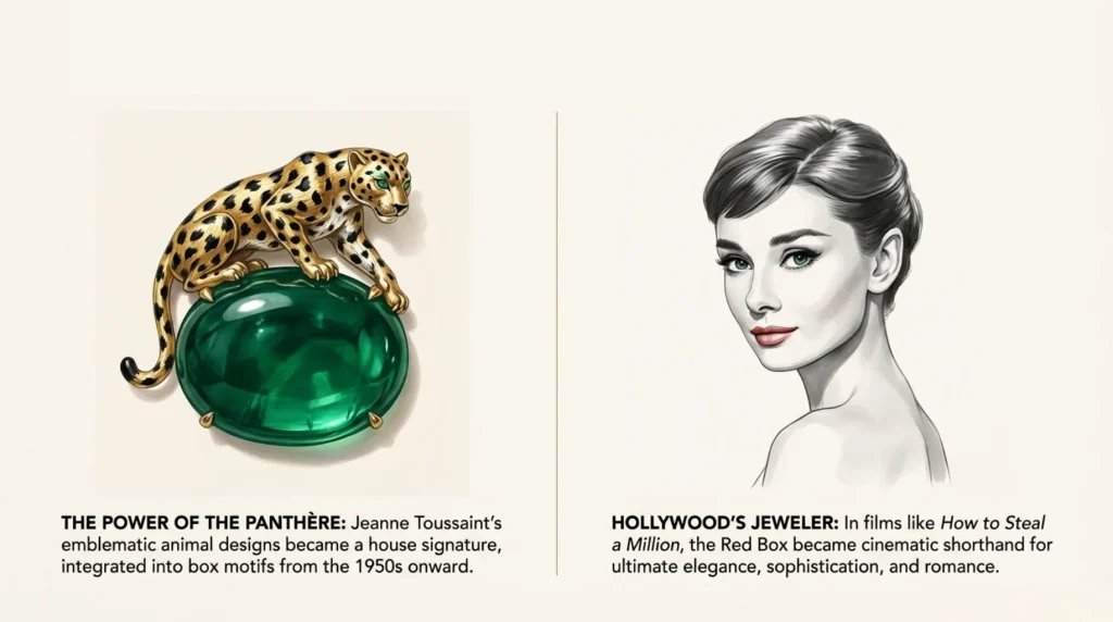 cartier red box panthere design hollywood jeweler