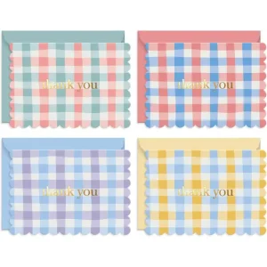 Cute Thank You Cards | Vibrant Gingham Jewelry Inserts | Fun & Memorable Branding | Richpack - cute thank you cards​