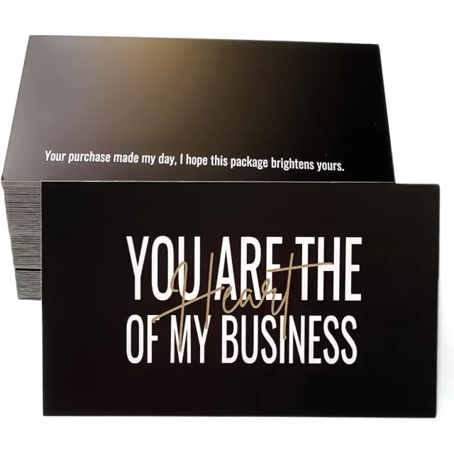 Gloss Thank You Card | Blank Backside for You to Leave Your Personal Message | For Wedding, Bridal, Baby Shower, Graduation, Business | Richpack Wholesale - gloss thank you card 2