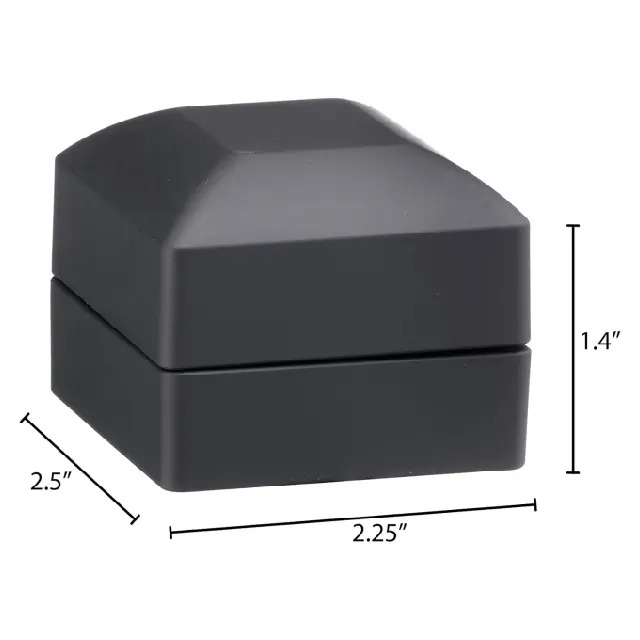 Custom Black PU Light Ring Box with LED | Engagement & Jewelry Packaging – Richpack - light ring box 3