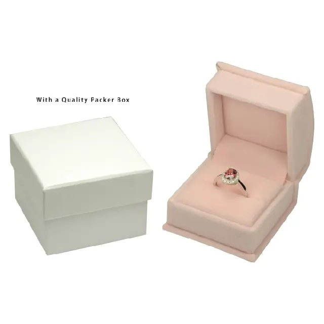 Pink Velvet Ring Gift Box for Elegant Jewelry Presentation | Custom Ring Packaging & Wholesale Solutions – Richpack - ring gift box 2