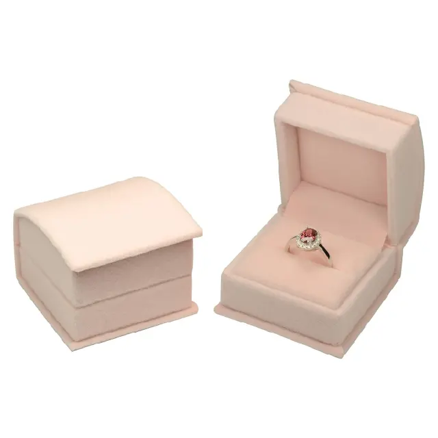 Pink Velvet Ring Gift Box for Elegant Jewelry Presentation | Custom Ring Packaging & Wholesale Solutions – Richpack - ring gift box 3