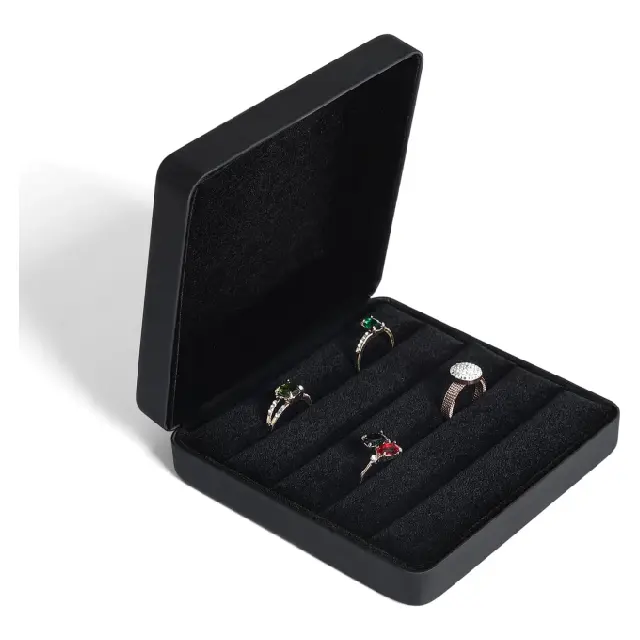 Custom Black Velvet Ring Storage Box | Professional Jewelry Storage & Wholesale Supply – Richpack - ring storage box 3