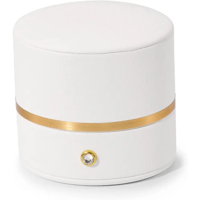 Round Wooden Ring Box Walnut | Premium Jewelry Packaging | Richpack - round ring box 4