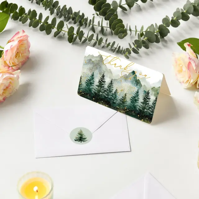 Teacher Thank You Cards | Tree Mountain Forest Design | Thoughtful Jewelry Gift Inserts | Richpack - teacher thank you cards 5