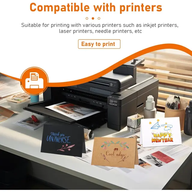 Thank You Business Cards | Black Thank You Cards and Envelopes 5 x 7 Blank Printable | Richpack Wholesale - thank you business cards​ 2