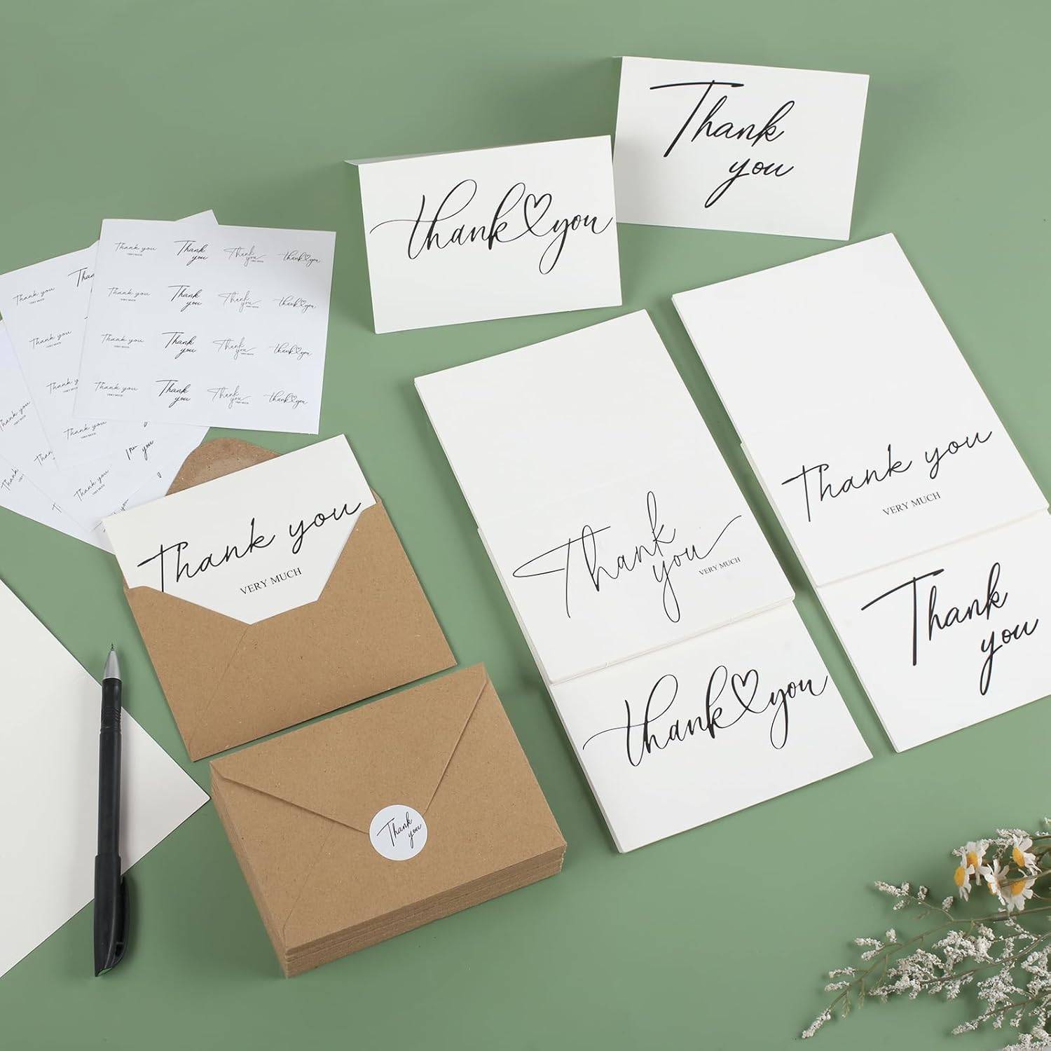 Thank You Cards for Teachers | Thank You Cards with Envelopes | Blank Cards for Wedding, Bridal, Baby Shower, Graduation, Business | Richpack Wholesale - thank you cards for teachers 2