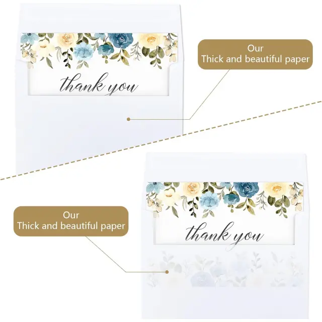 Thank You Cards Personalized | Blank Cards With Envelopes |  Cardstock and Envelopes, Blank Thank You Cards | Richpack Wholesale - thank you cards personalized​ 5