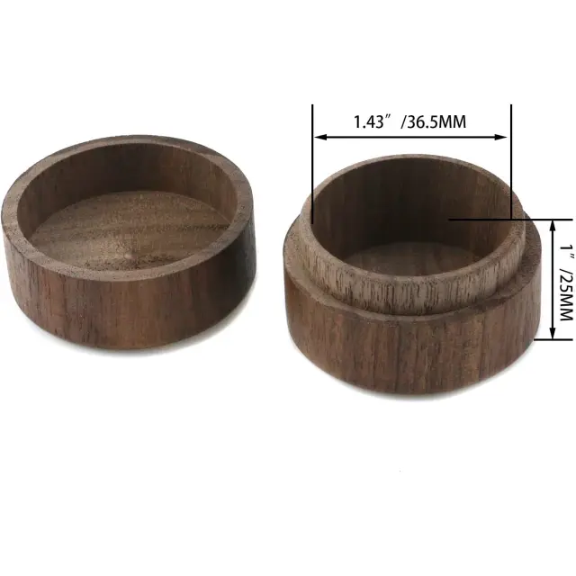 Round Wooden Ring Box Walnut | Premium Jewelry Packaging | Richpack - ​round wooden ring box​ 3