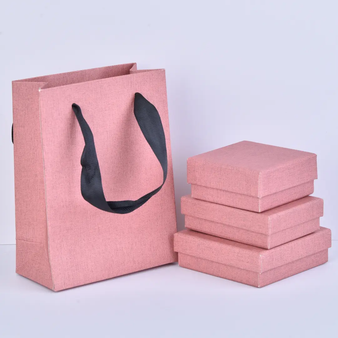 Pink Jewelry Gift Box with Lid | For Rings & Necklace | 7x9x3cm | Richpack In Stock - DSC 2769