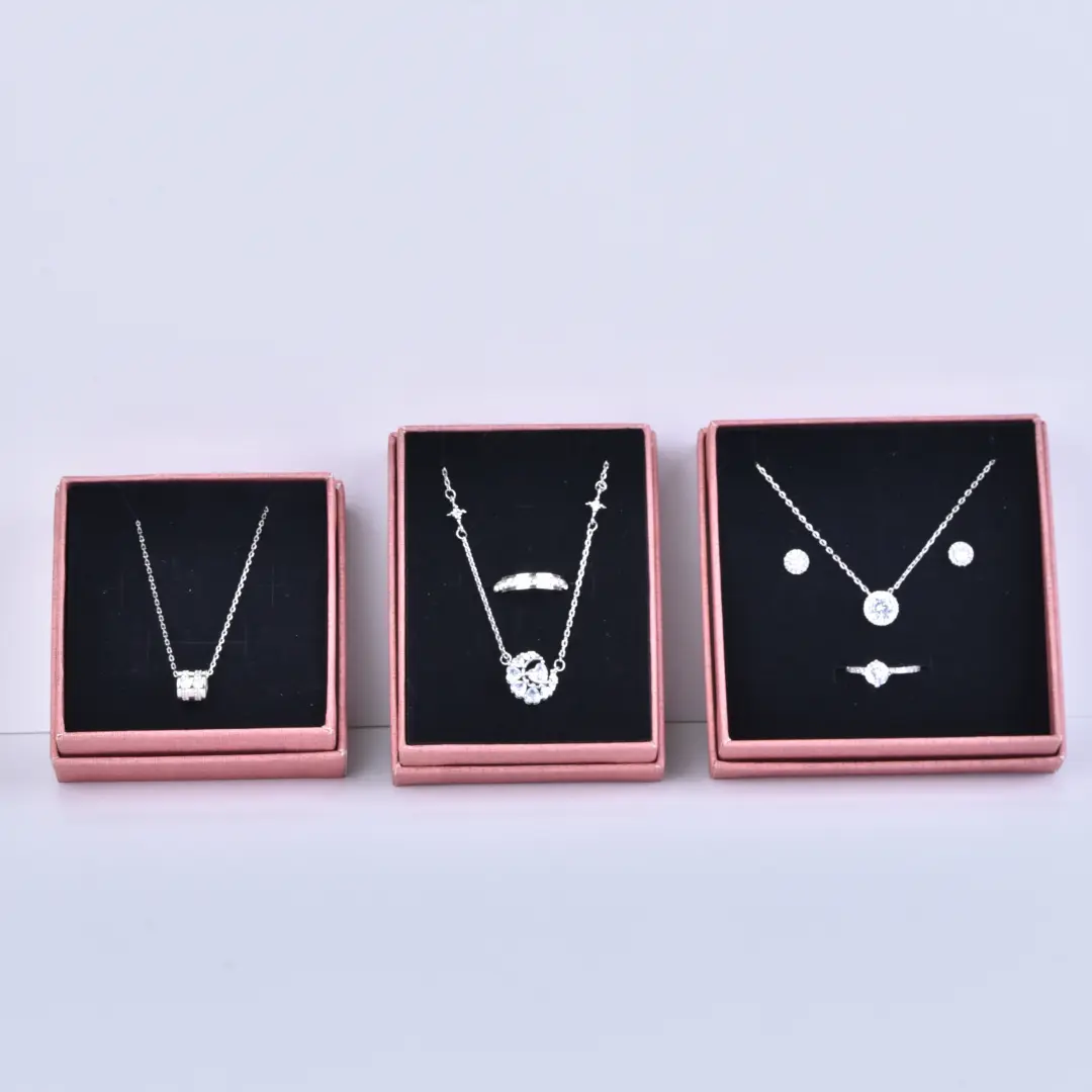Pink Jewelry Gift Box with Lid | For Rings & Necklace | 7x9x3cm | Richpack In Stock - DSC 2776