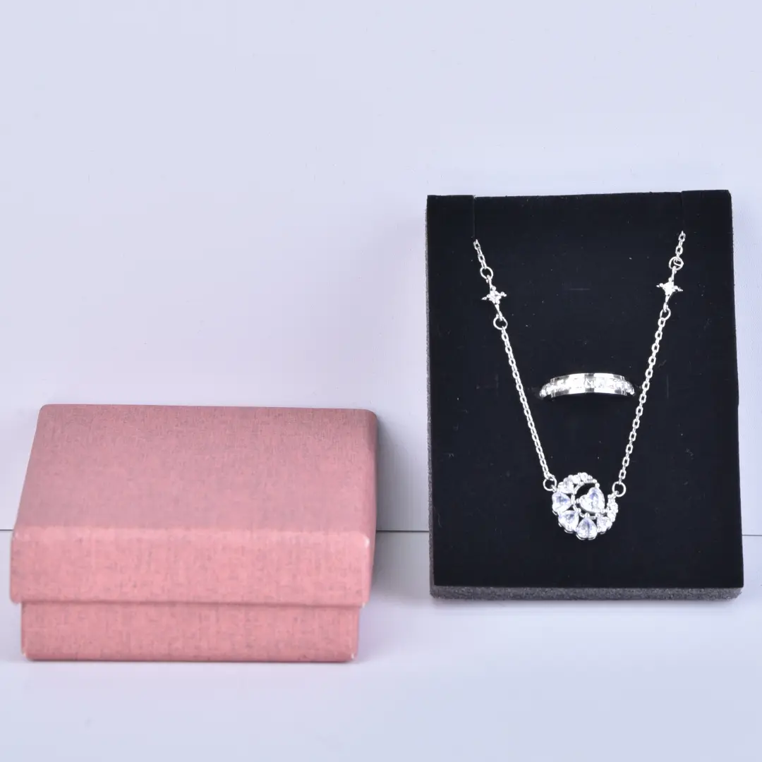Pink Jewelry Gift Box with Lid | For Rings & Necklace | 7x9x3cm | Richpack In Stock - DSC 2781
