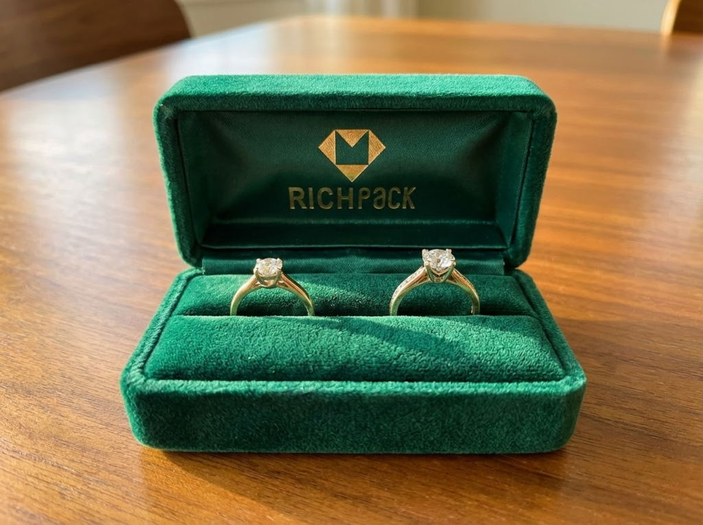 How to Choose the Perfect Vintage Velvet Ring Box for Your Business - Double Ring Groove