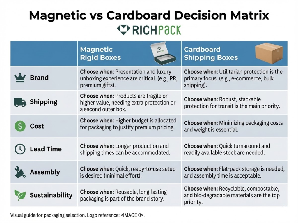 Which Is Better in 2026 Custom Magnetic Gift Boxes or Cardboard Boxes - Factors Define the Best Choice for Your Brand