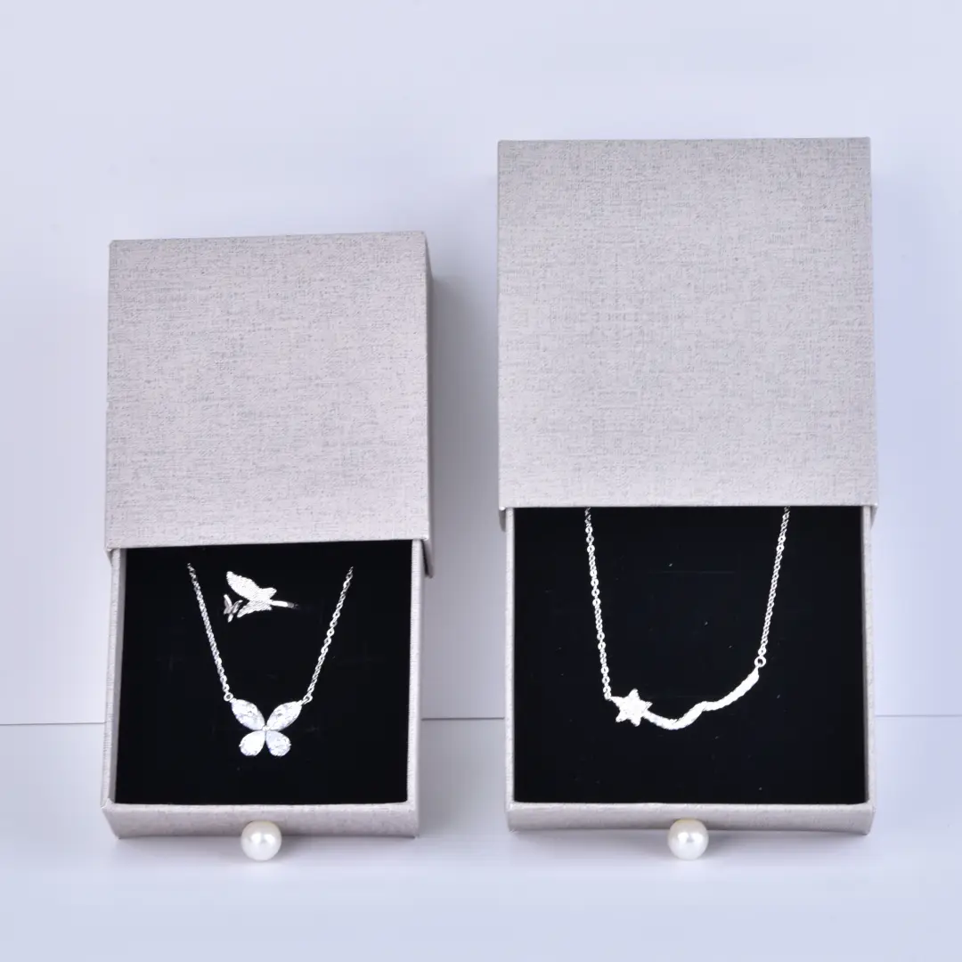 Gray Gift Bags with Handles 12x16x6cm | Premium Jewelry Paper Bags | Ready Stock Wholesale - Gray Paper Drawer Box (1)