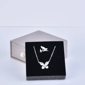 Grå gaveposer med hanke 12x16x6cm | Premium smykkepapirposer | Lagervare Engros - Grå papirskuffeæske (2)