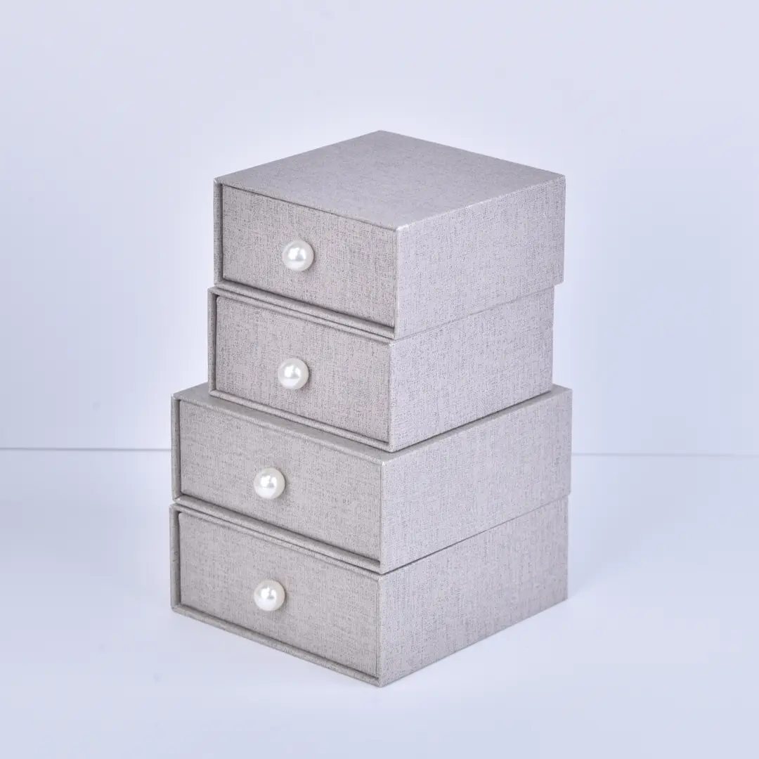Gray Gift Bags with Handles 12x16x6cm | Premium Jewelry Paper Bags | Ready Stock Wholesale - Gray Paper Drawer Box (6)