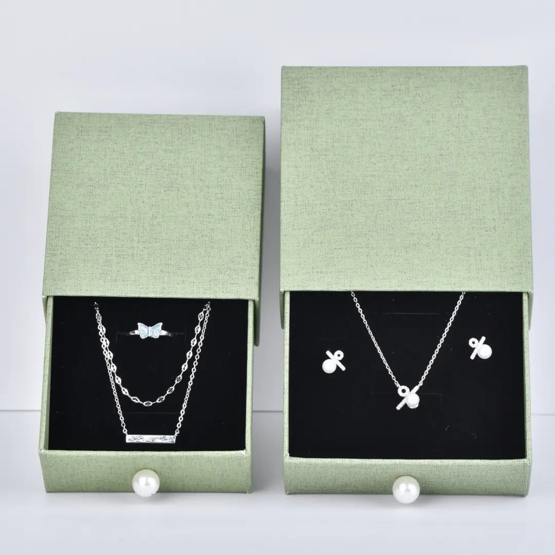 Small Green Paper Bags 12x16x6cm - Richpack | Green Cardboard Gift Bag Wholesale - Green Drawer gift Box3