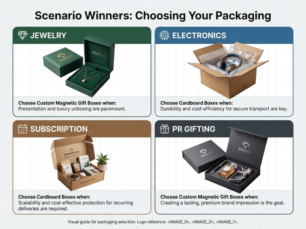 Which Is Better in 2026 Custom Magnetic Gift Boxes or Cardboard Boxes - How to Choose Between Magnetic Gift Boxes and Cardboard Boxes for Different Scenarios