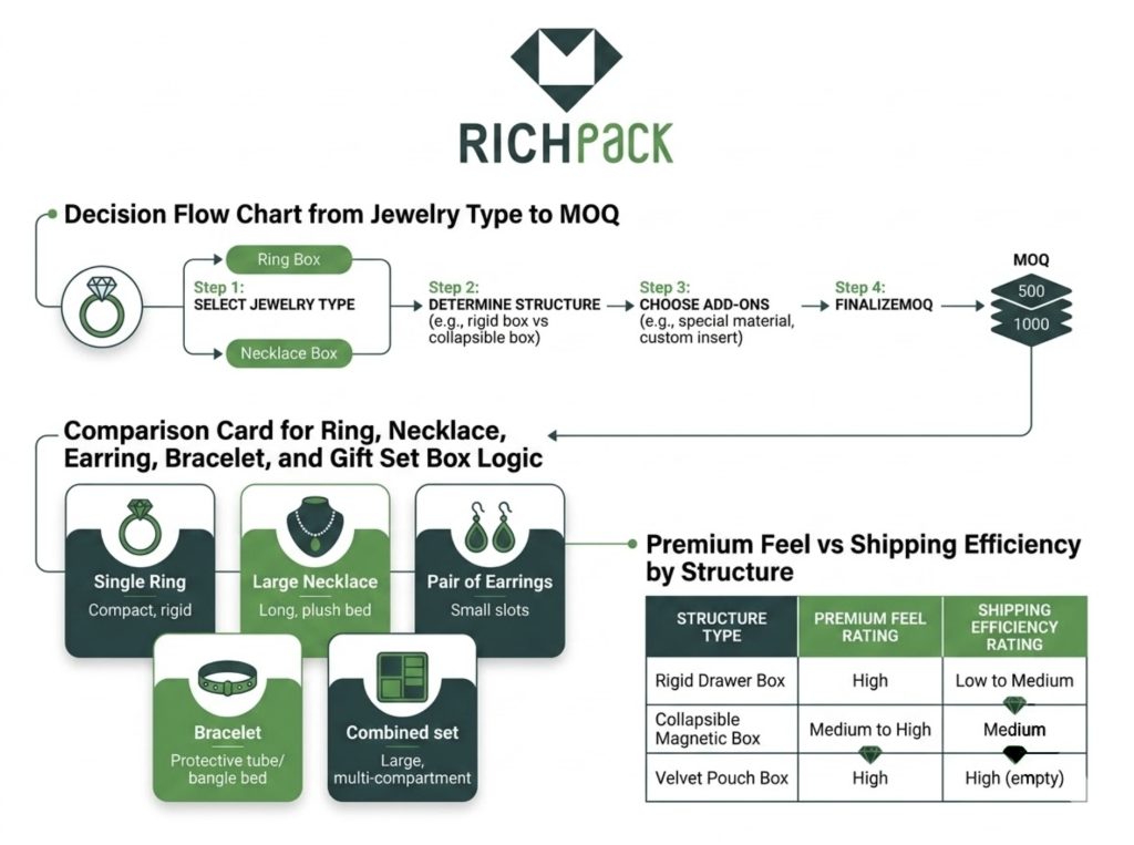 How to Choose the Right Wholesale Jewelry Boxes for Your Business - Use MOQ and Reorder Speed as Filters