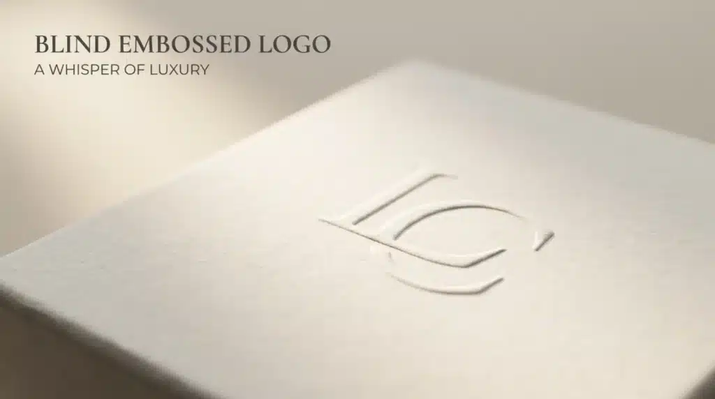 blind embossed logo luxury box
