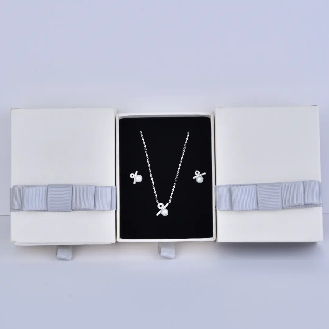 Bowknot Jewelry Box - White Bowknot Jewelry Box for Earrings, Ring & Pendant | Ready Stock Wholesale - bowknot jewelry box (2)