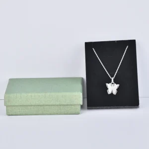 Зелена подарункова коробка з кришкою - Упаковка для ювелірних виробів | Спеціальний папір в наявності - зелена коробка з кришкою (6)