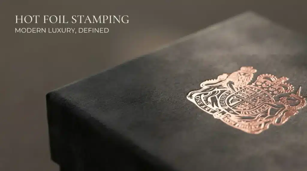 hot foil stamping luxury crest box
