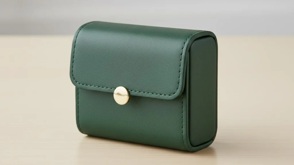 Foldable vs. Rigid Jewelry Packaging: Which Offers Better Portability and Protection? - luxury green leather jewelry case closed