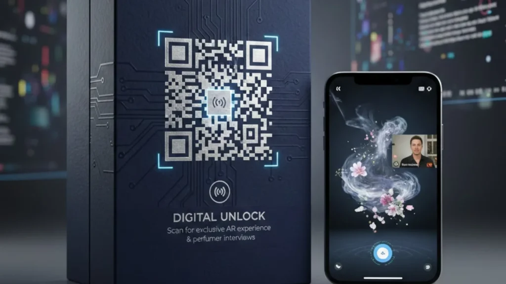 qr code nfc perfume packaging