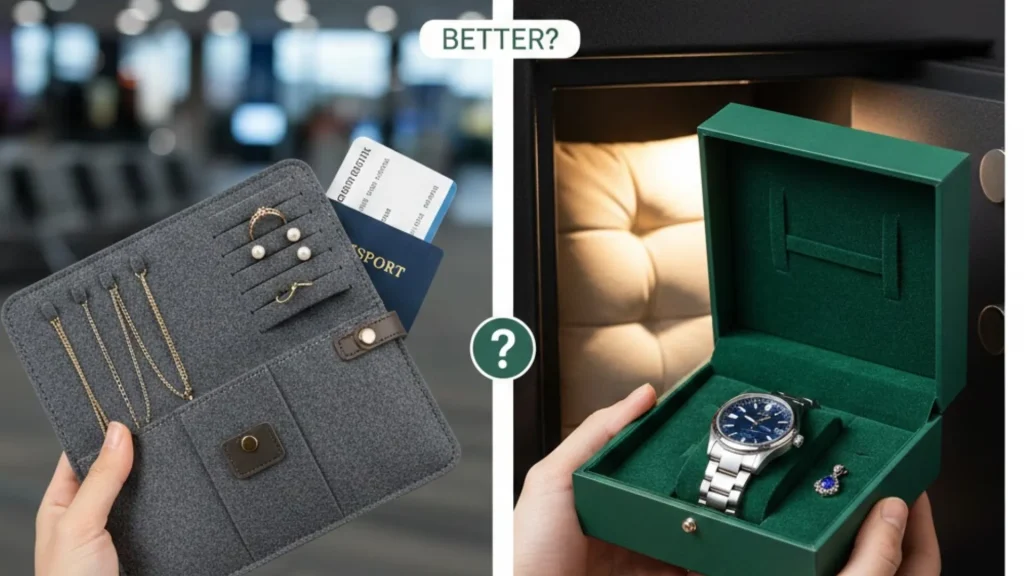 Foldable vs. Rigid Jewelry Packaging: Which Offers Better Portability and Protection? - travel jewelry organizer vs watch safe box